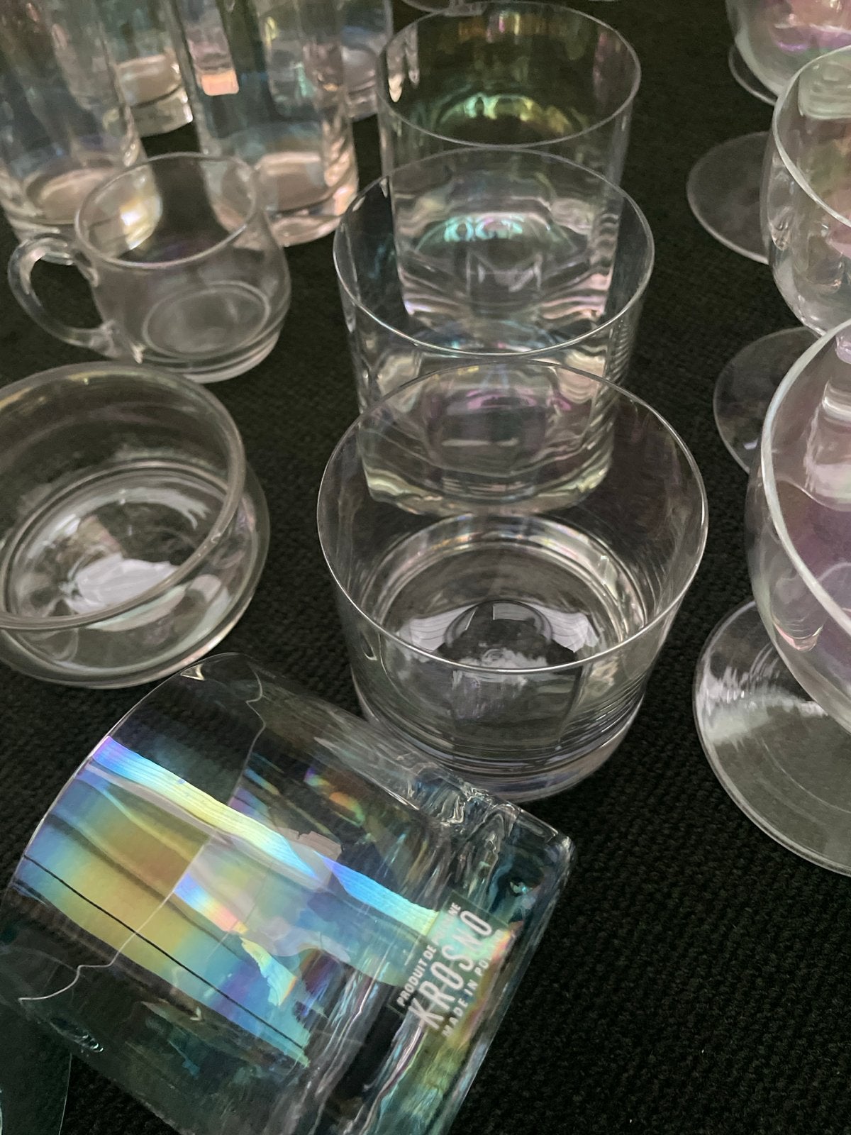 Grote collectie diverse parelmoer Krosno glaswerk, Ophalen