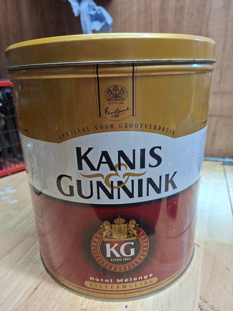 Kanis & Gunnink Koffieblik 5000 gram – Groot Horecablik, Ophalen, Gebruikt, Koffie, Overige merken
