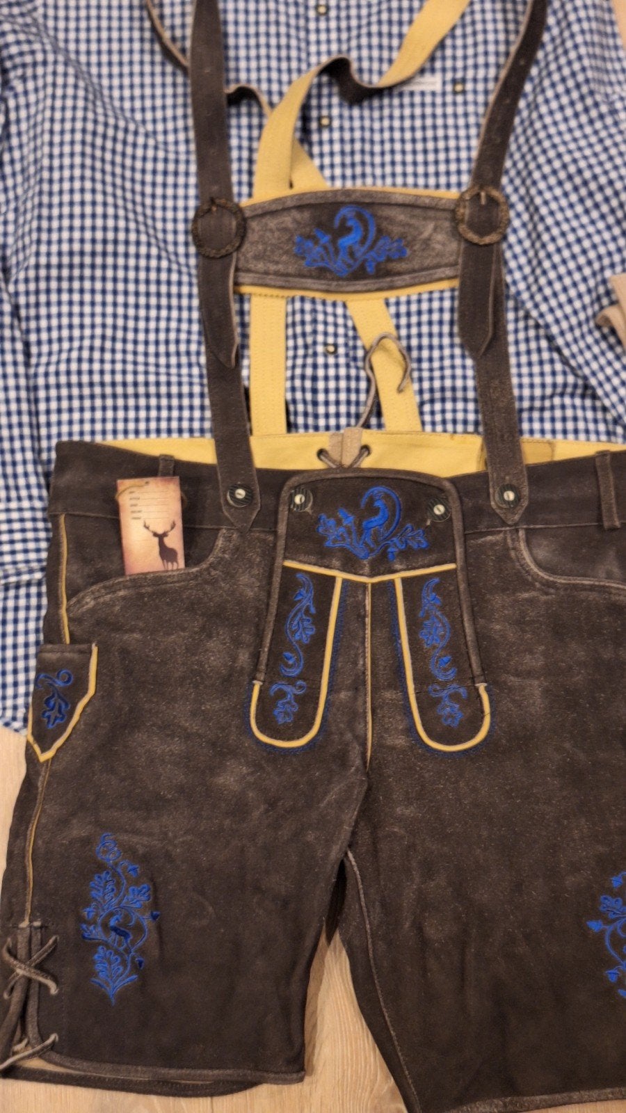Lederhose 58 overhemd kousen oktoberfeest Tiroler, Kleding | Heren, Ophalen, Zo goed als nieuw, Maat 56/58 (XL), Tannhauser