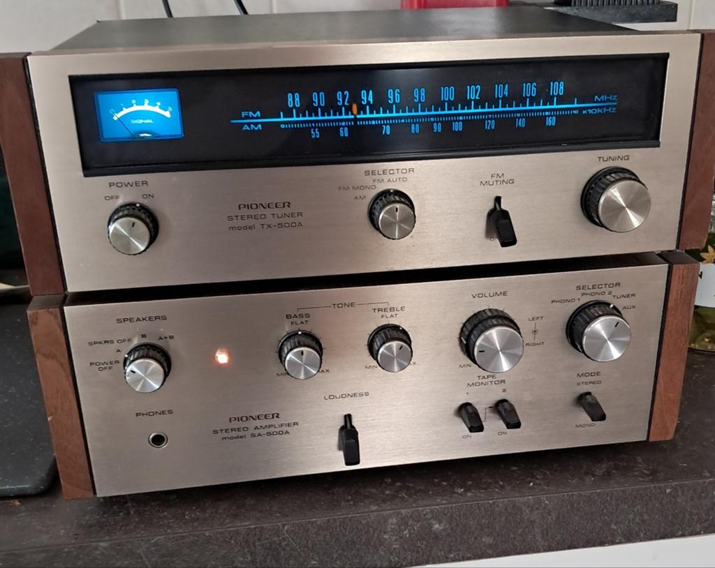 Pioneer SA-500A Versterker met bijpassende Tuner, Audio, Tv en Foto, Versterkers en Receivers, Ophalen of Verzenden, Zo goed als nieuw