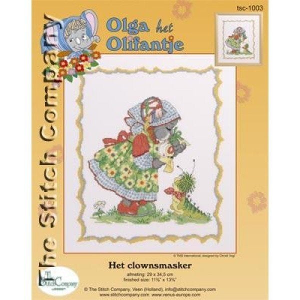Borduurpakket Het clownsmasker TSC1003, ., Nieuw, Ophalen of Verzenden, .