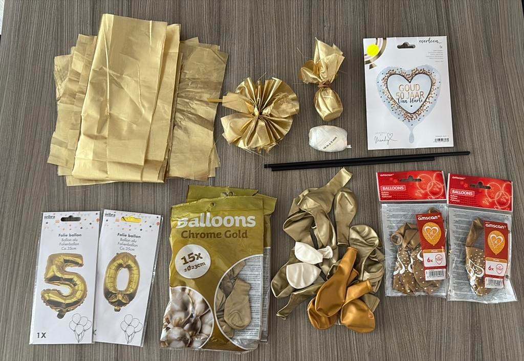 50 jaar getrouwd gouden huwelijk, Hobby en Vrije tijd, Ophalen, Zo goed als nieuw, Versiering, Geboorte of Huwelijk