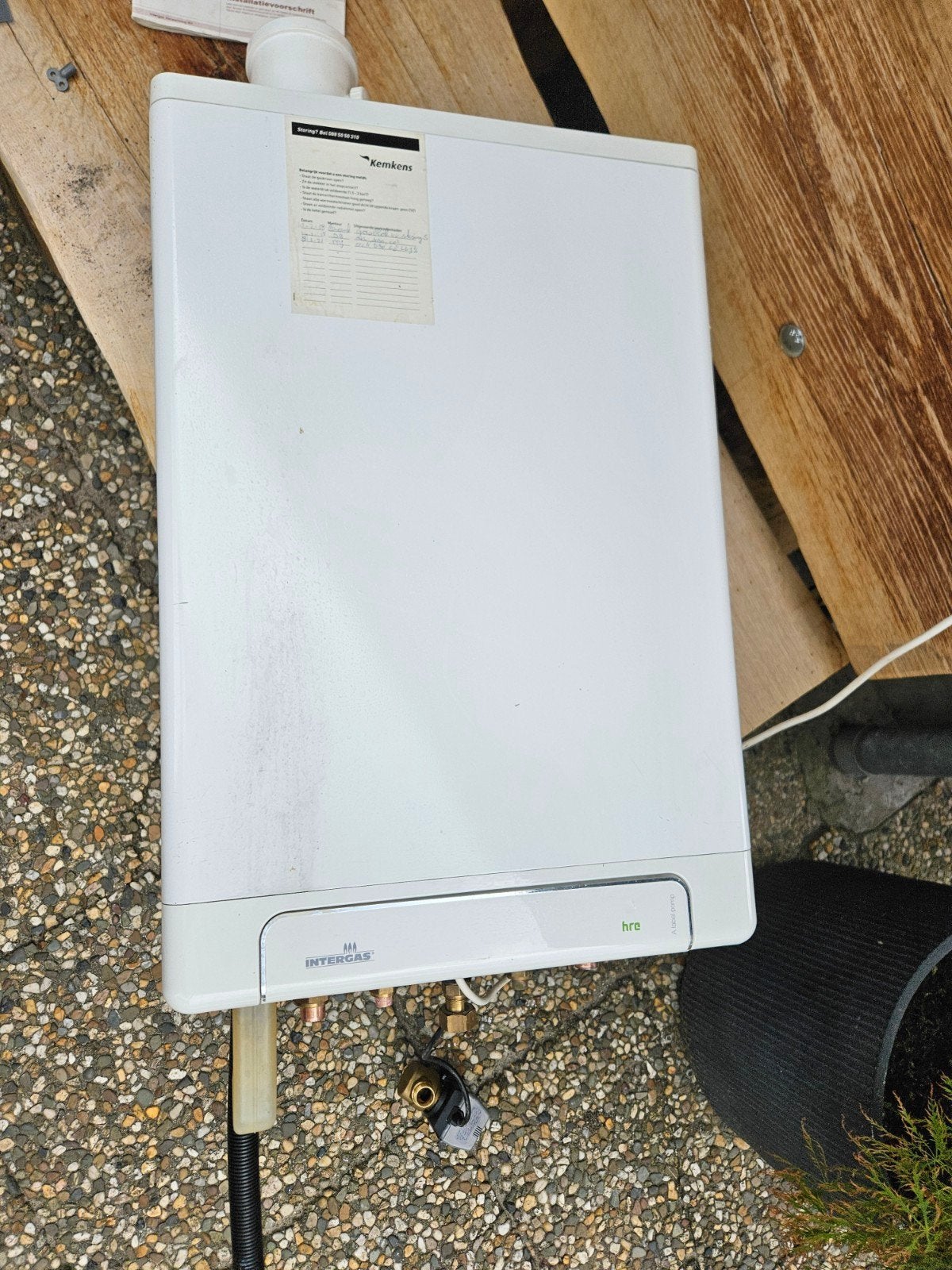 cv ketel Intergas, Ophalen