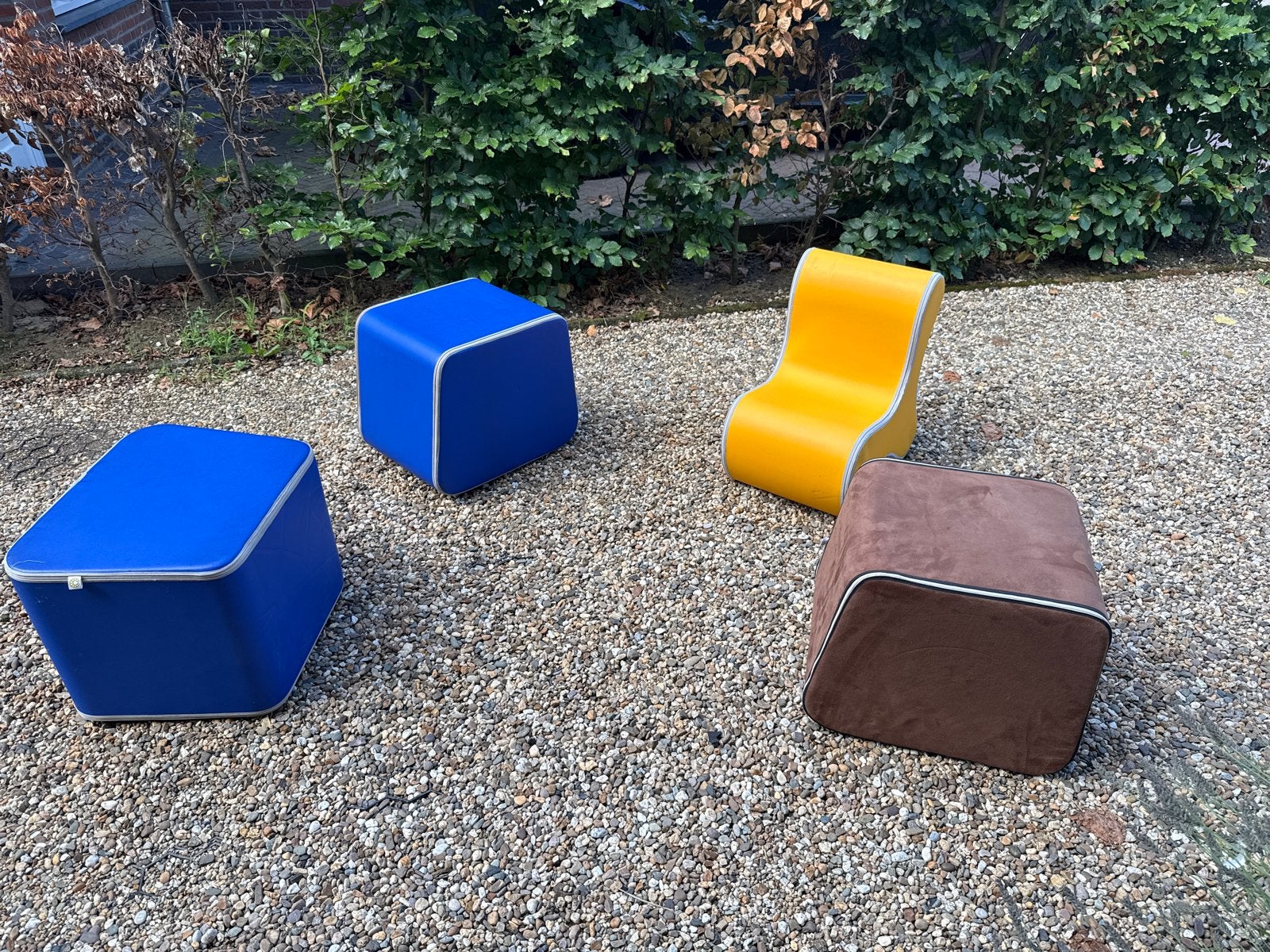 Poefjes ideaal voor kinderen of paskamer, Minder dan 50 cm, Gebruikt, Vierkant, Ophalen of Verzenden