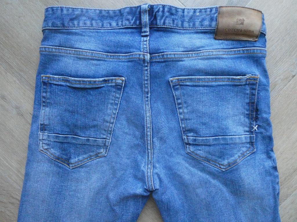 Mooie Scotch & Soda spijkerbroek, Skim maat 30-34, Blauw, W32 (confectie 46) of kleiner, Ophalen of Verzenden, Zo goed als nieuw