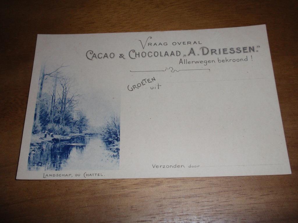 Driessen Cacao Reclamekaart Reclame, Verzenden, Voor 1920, Ongelopen, Overige thema's