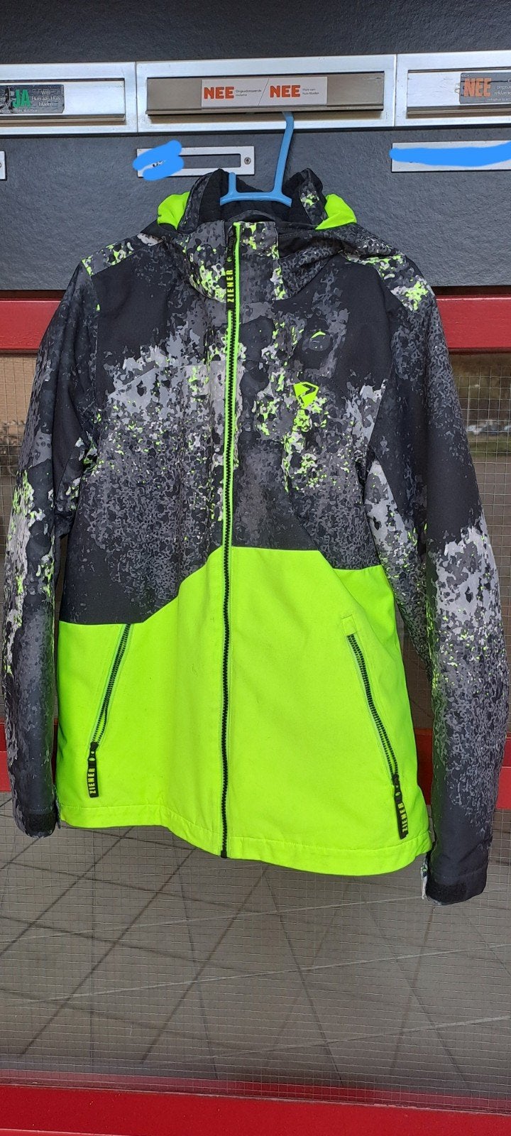Ziener Wyld Rider Ski-jas Maat 176 - Neon Geel/Zwart, Maat 48/50 (M), Ophalen of Verzenden, Zo goed als nieuw, Jack