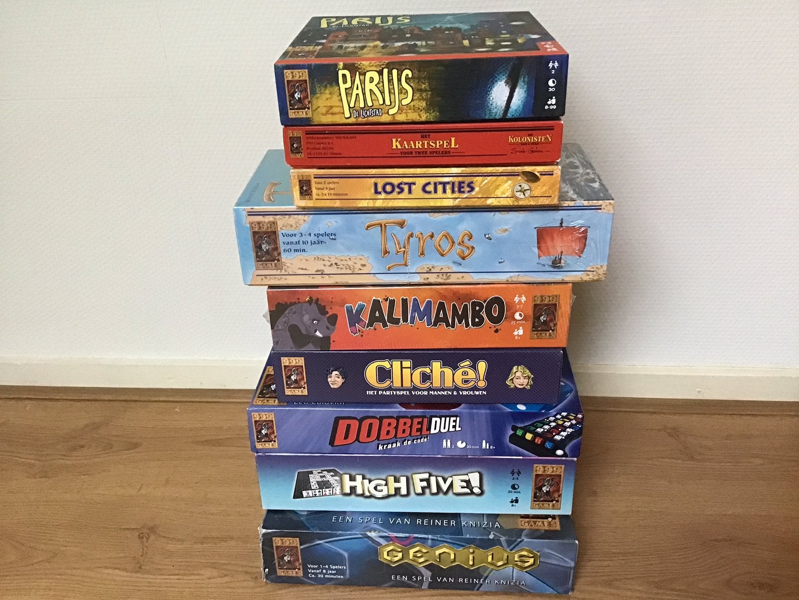 7 spellen 999 Games Prijs zie beschrijving, Hobby en Vrije tijd, Een of twee spelers, Ophalen of Verzenden, Nieuw