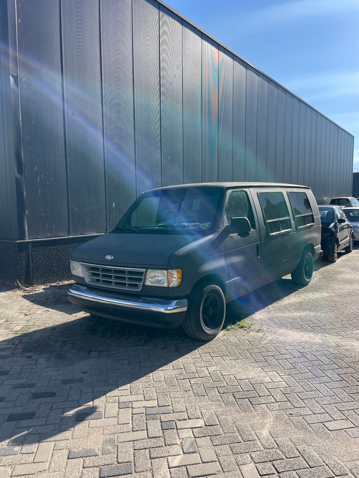 1994 ford econoline 5.8 LPG grijskenteken, Achterwielaandrijving, 8 cilinders, Zwart, Leder