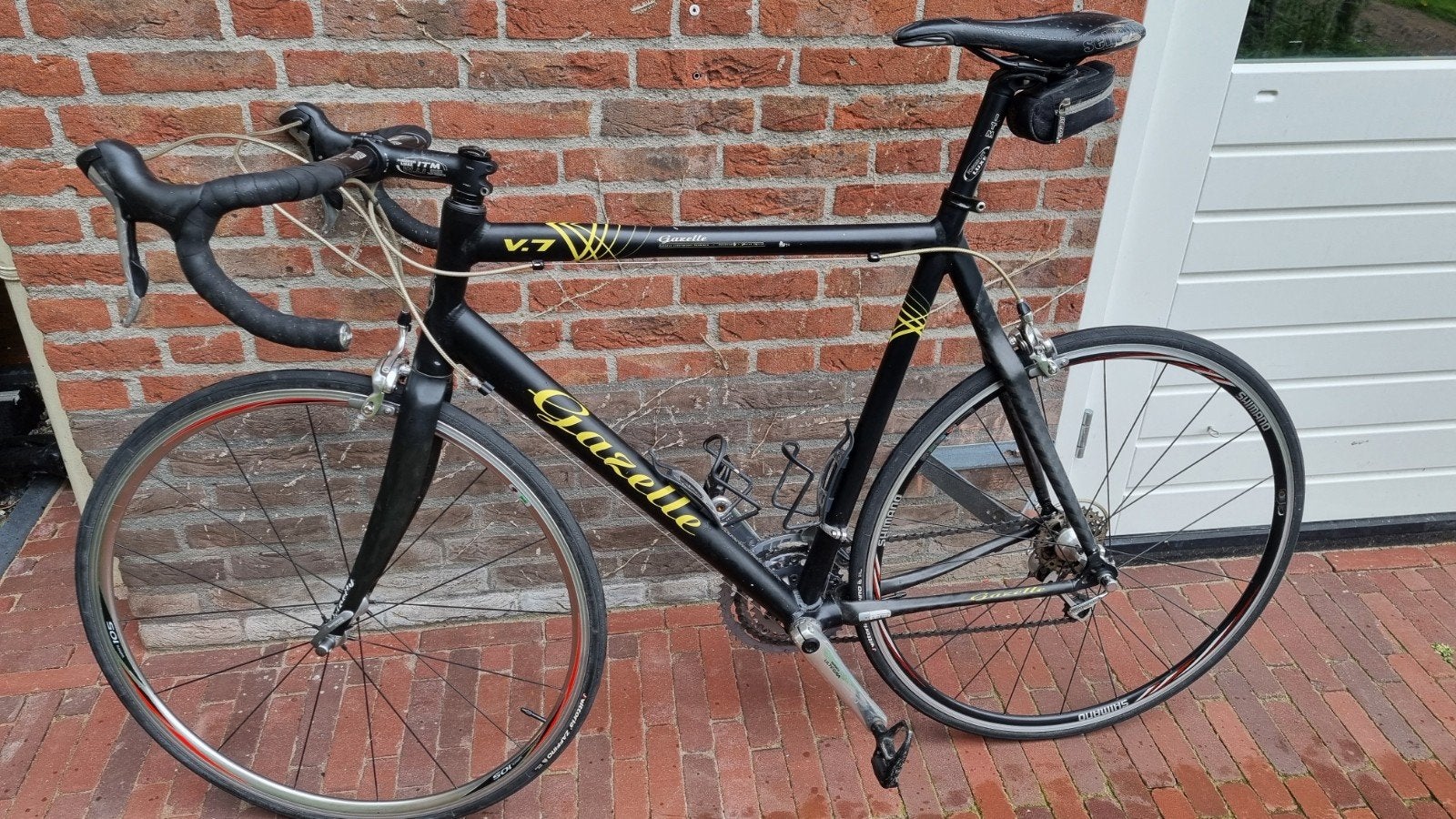 Gazelle V.7 racefiets, framemaat 61, nieuwe buitenbanden, Fietsen en Brommers, Ophalen, Gebruikt, 26 inch, Aluminium