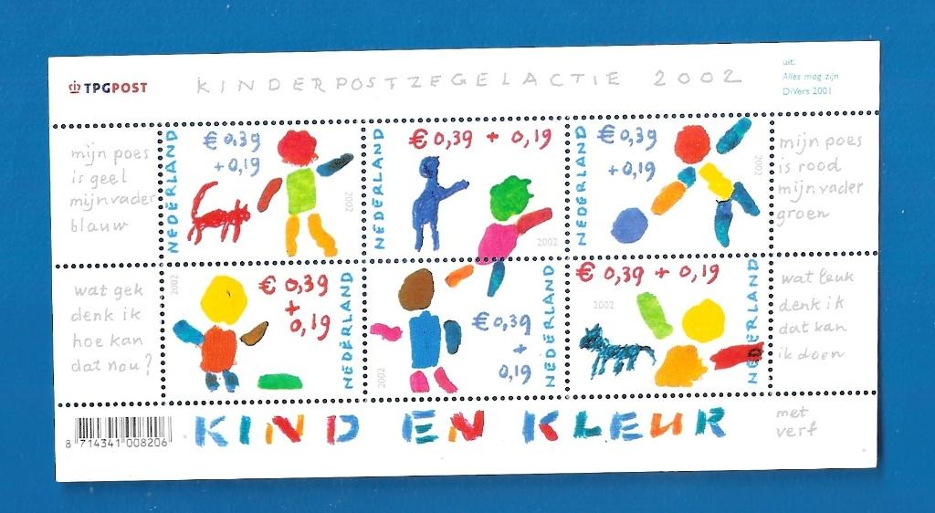 Kinderpostzegels 2002 - Kind en Kleur NVPH 2114, Postzegels en Munten, Verzenden, Na 1940, Postfris