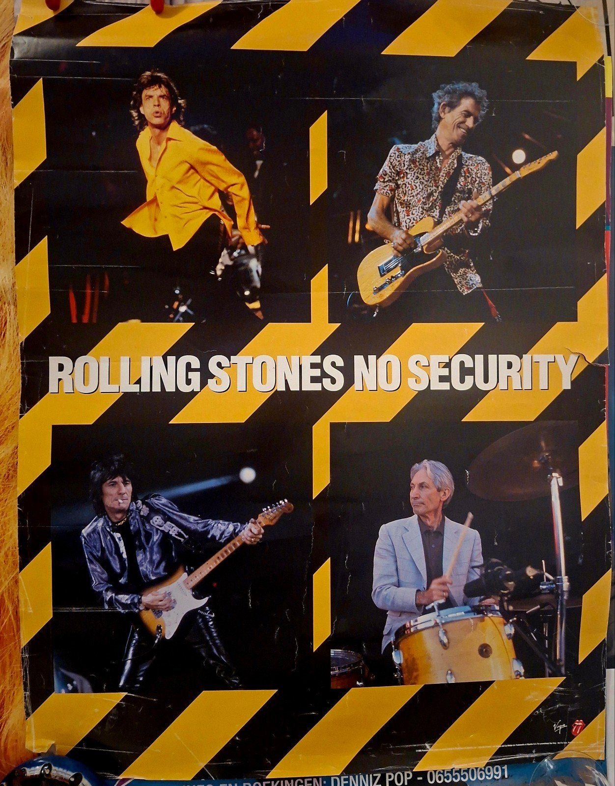 Rolling Stones No Security Tour Poster, Verzamelen, Ophalen of Verzenden, A1 t/m A3, Muziek, Rechthoekig Staand