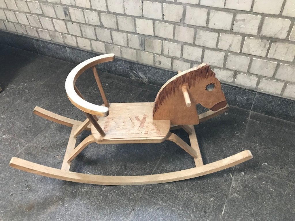 Houten hobbelpaard voor kinderen, Ophalen of Verzenden, Gebruikt