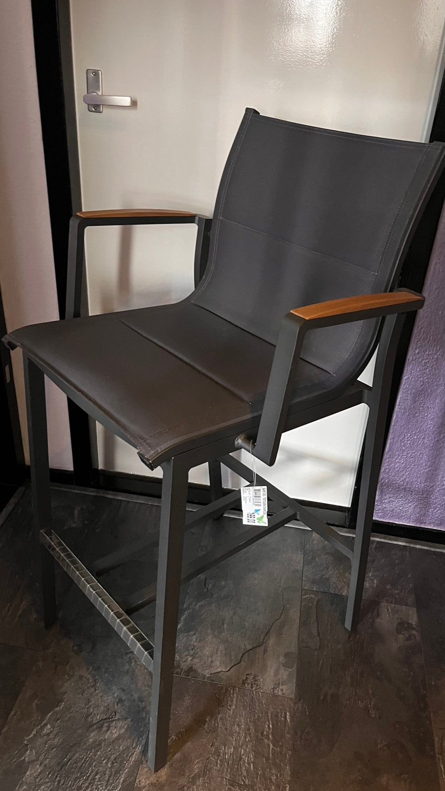 2x Tierra Outdoor barstoel Foxx antraciet, Ophalen, Nieuw, Teakhout