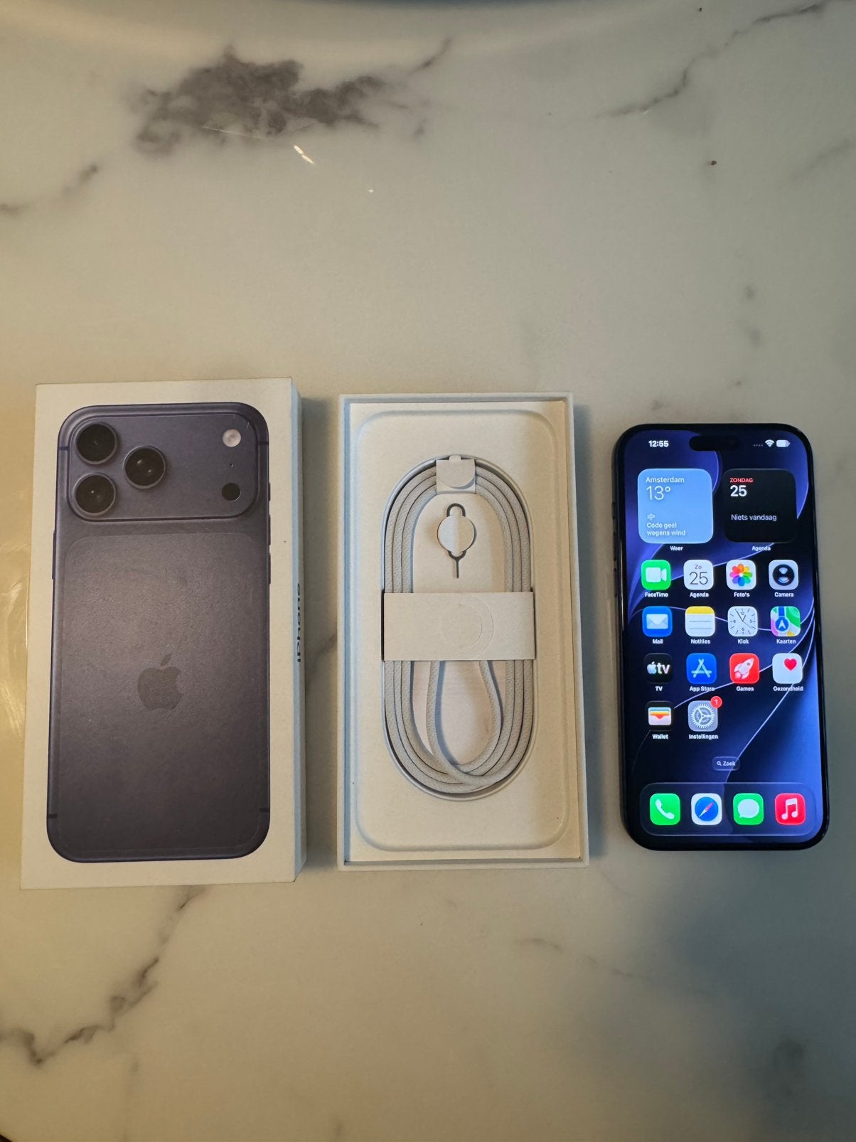 Apple iPhone 17 Pro Max | Deep Blue | 256GB | 91%, Telecommunicatie, 256 GB, Blauw, Ophalen of Verzenden, Zo goed als nieuw