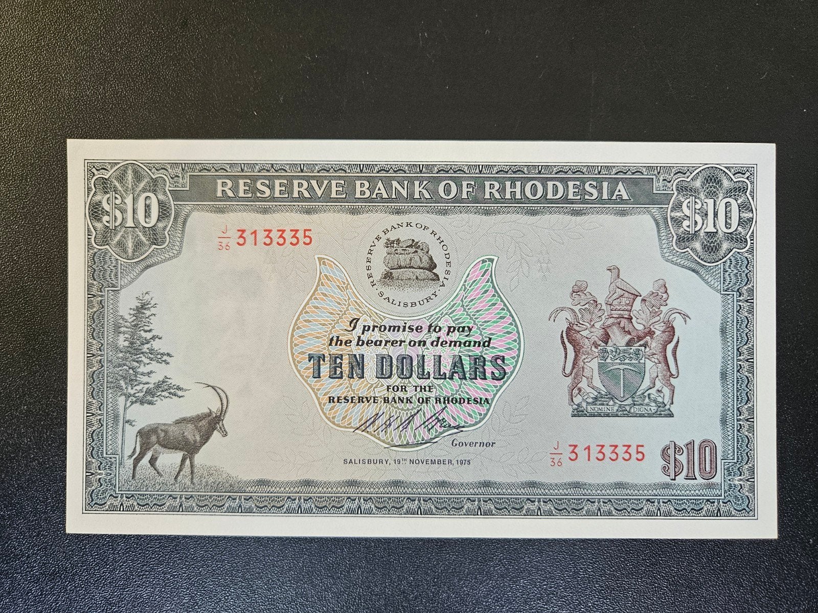 Rhodesië pick 33h 19-11-1975 UNC, Ophalen of Verzenden, Overige landen, Los biljet