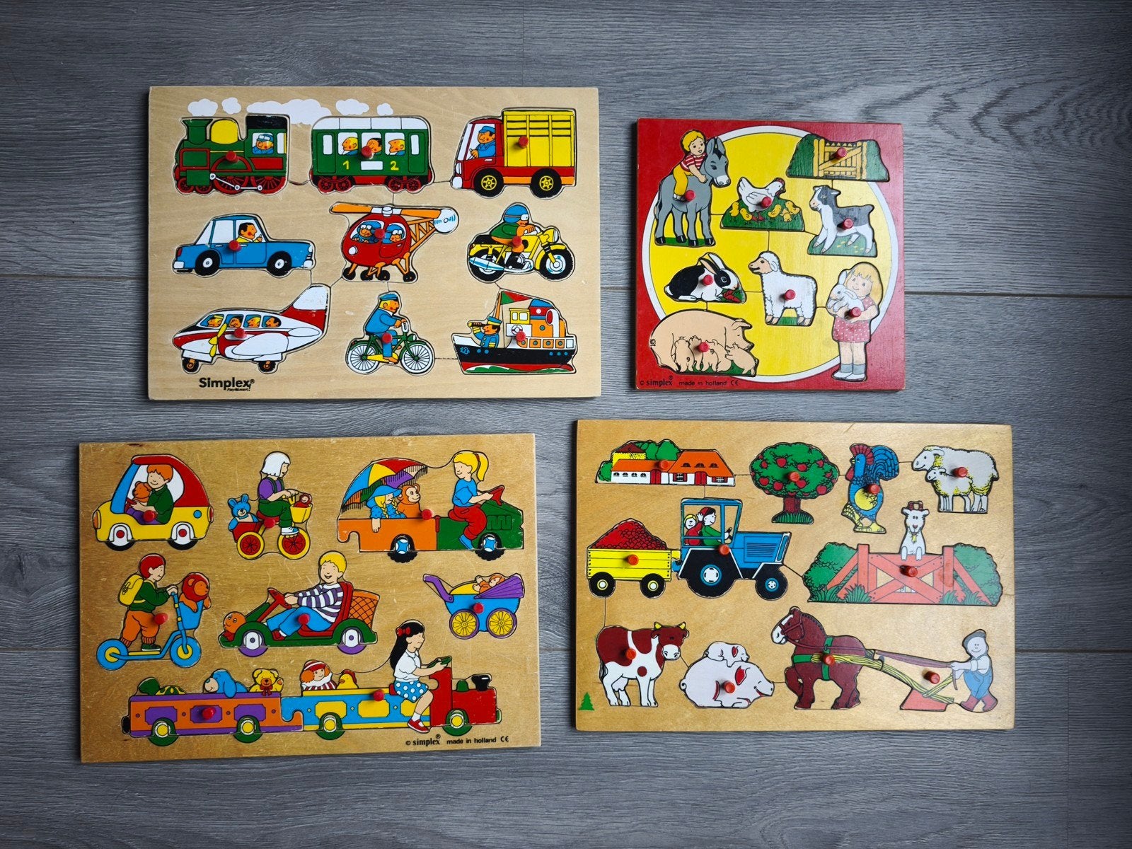 Houten puzzels o.a. Simplex, Ophalen of Verzenden, Minder dan 10 stukjes, Zo goed als nieuw, 6 maanden tot 2 jaar