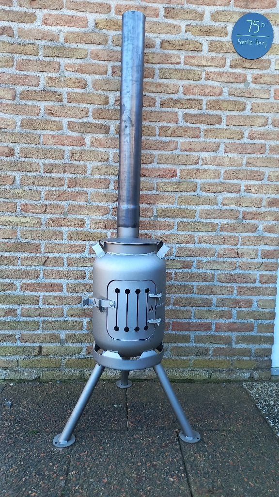 terraskachel tuinkachel vuurkorf tuinhaard, Ophalen of Verzenden, Nieuw, Gas, Vloer