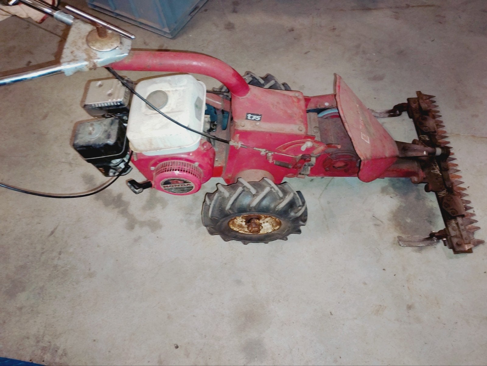 maaimachine kleine uitvoering, Ophalen