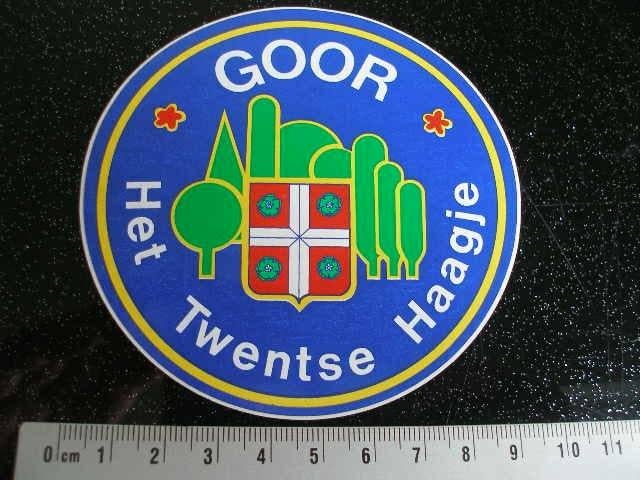 sticker plaats gemeente wapen embleem goor twentse haagje, Verzenden, Zo goed als nieuw, Overige typen