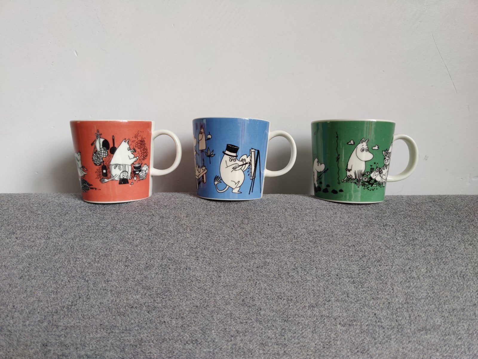 Moomin mokken van Arabia Finland - Set van 3, Keramiek, Ophalen of Verzenden, Zo goed als nieuw, Overige stijlen