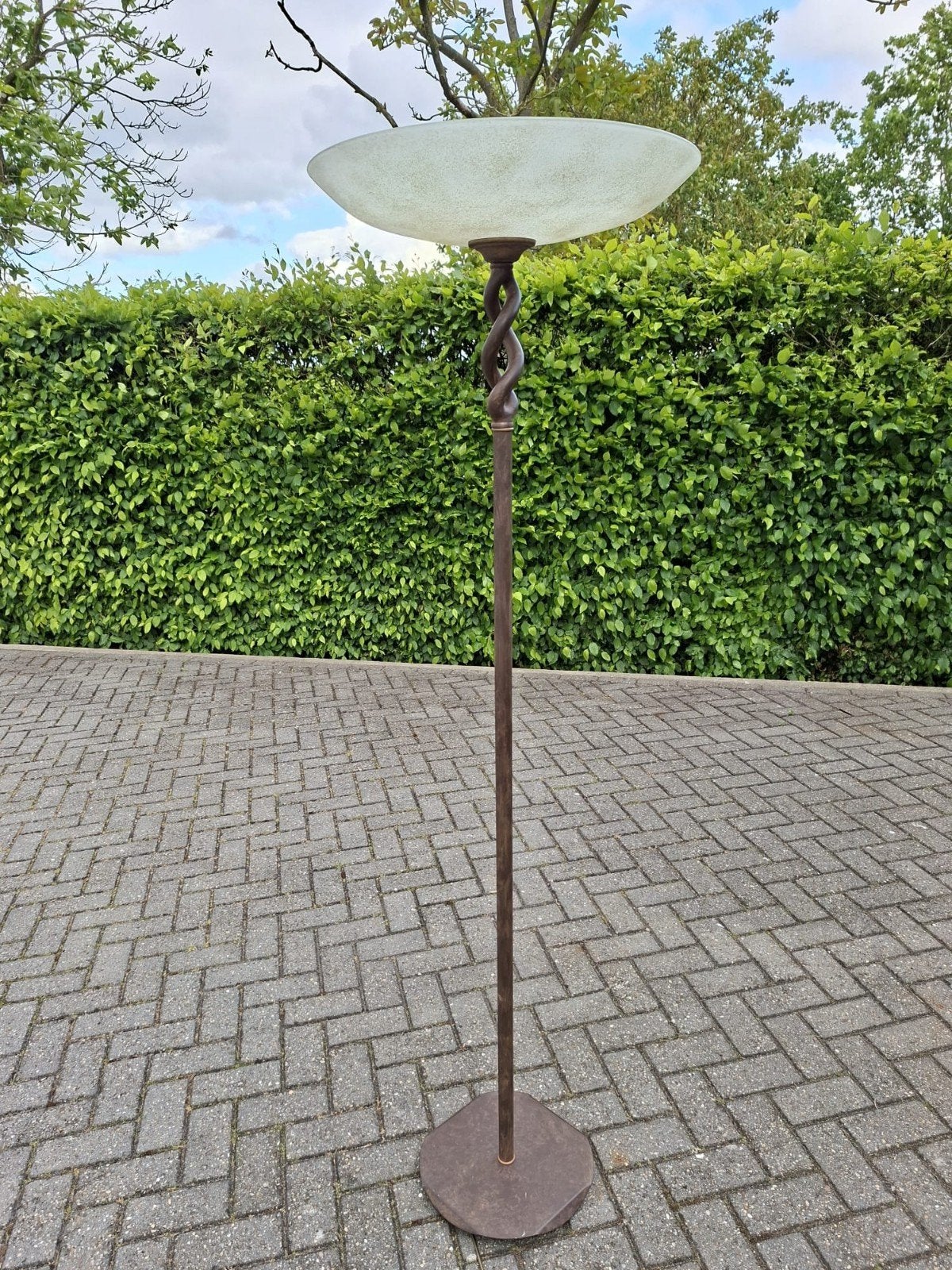 Staande lamp met metalen voet, Ophalen, Gebruikt, 150 tot 200 cm