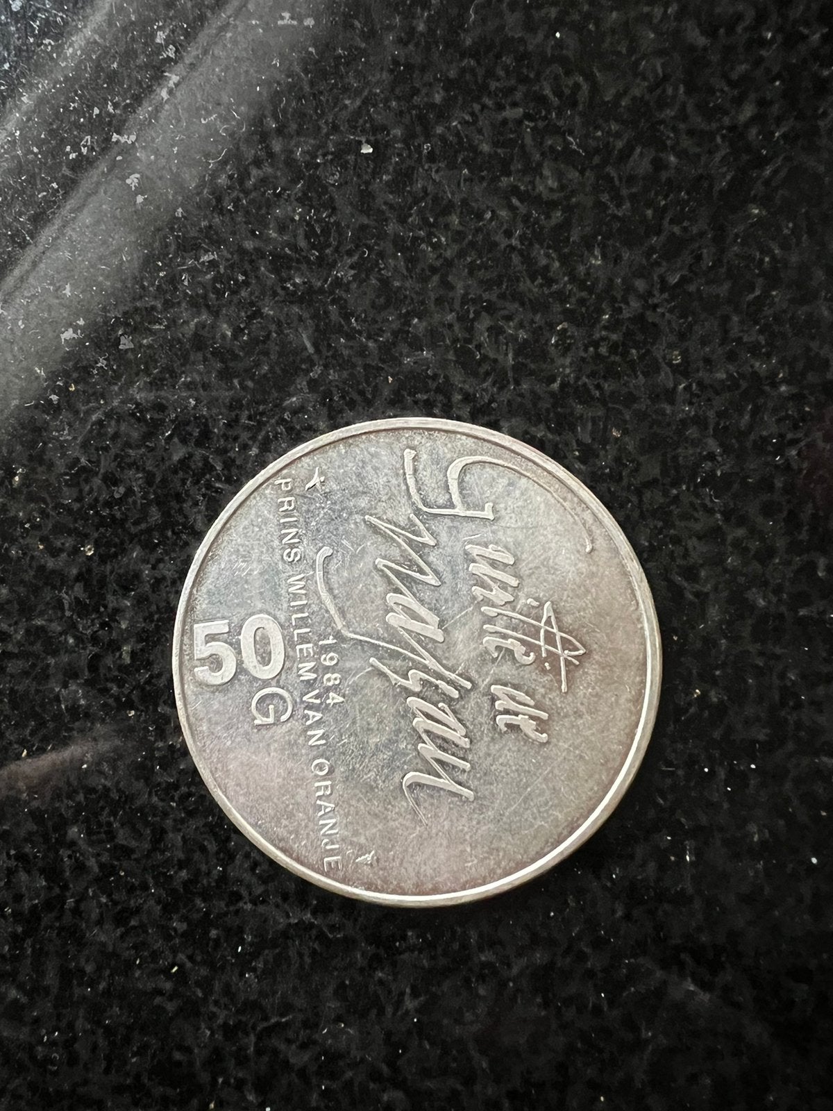 Zilveren 50 Gulden Munt 1984 - Beatrix Prins Willem van Oran, Postzegels en Munten, Munten | Nederland, Koningin Beatrix, Zilver