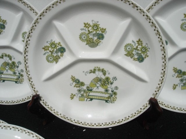 Vintage 3 fondue borden 2 schaaltjes Market Turi Design, Keramiek, Ophalen of Verzenden, Zo goed als nieuw, Bord(en)