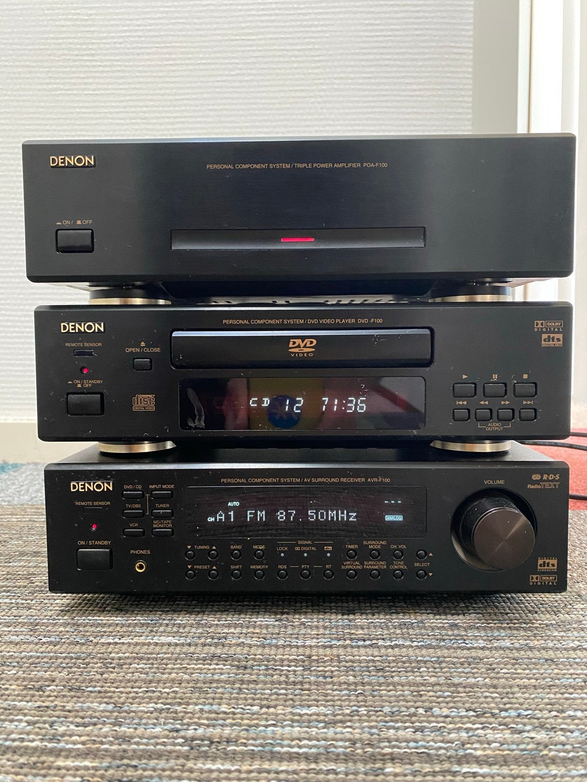 Denon F100 Set - Versterker, DVD-speler en eindversterker, Gebruikt, Denon, Cd-speler, Losse componenten