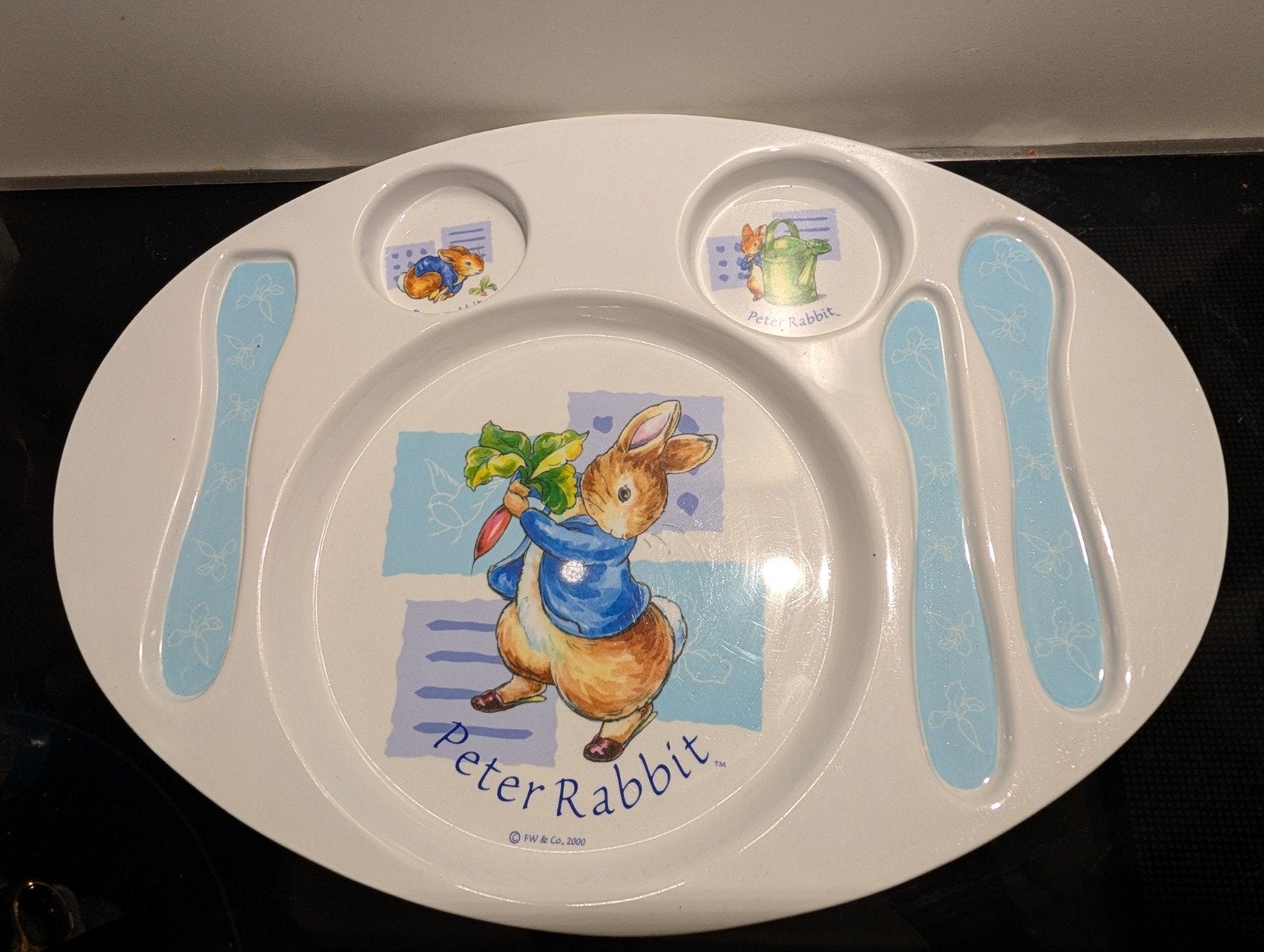 Mepal bord Pieter Rabbit, Kunststof, Mepal, Ophalen of Verzenden, Zo goed als nieuw
