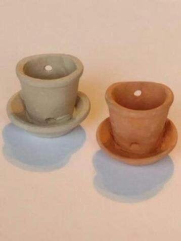 hertshoornpot 1:12 in beige of terra cotta - Fennicole, Ophalen, Nieuw, Gebruiksvoorwerp