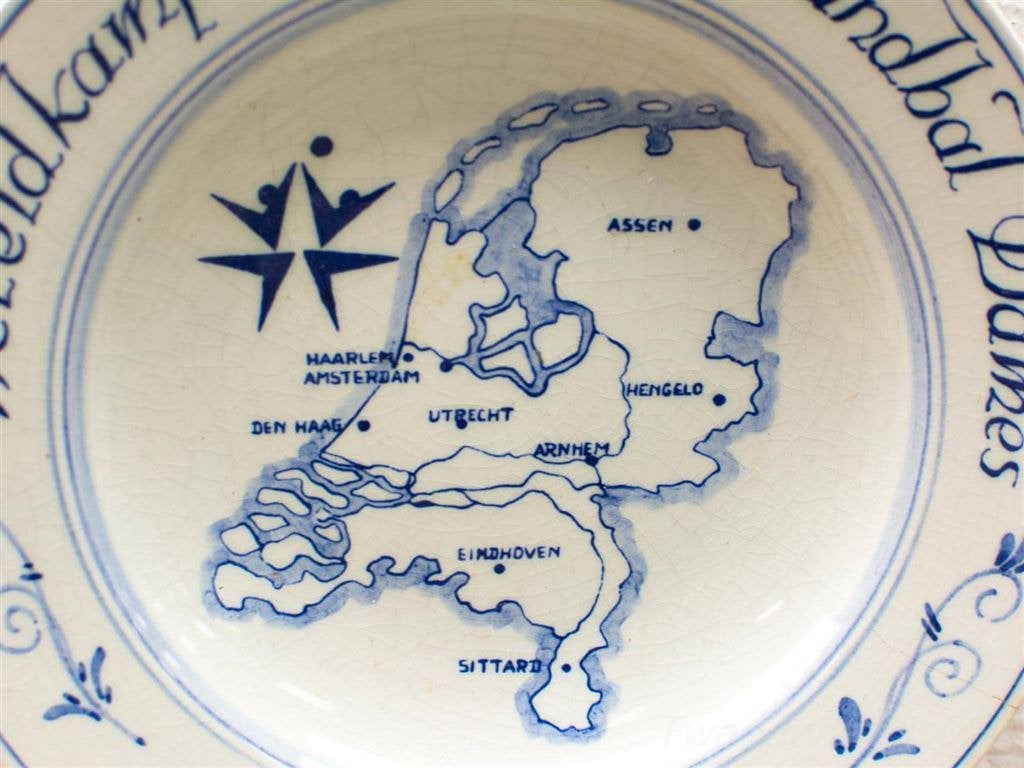 Gouda wandbord veldhandbal dames 13394, Ophalen of Verzenden