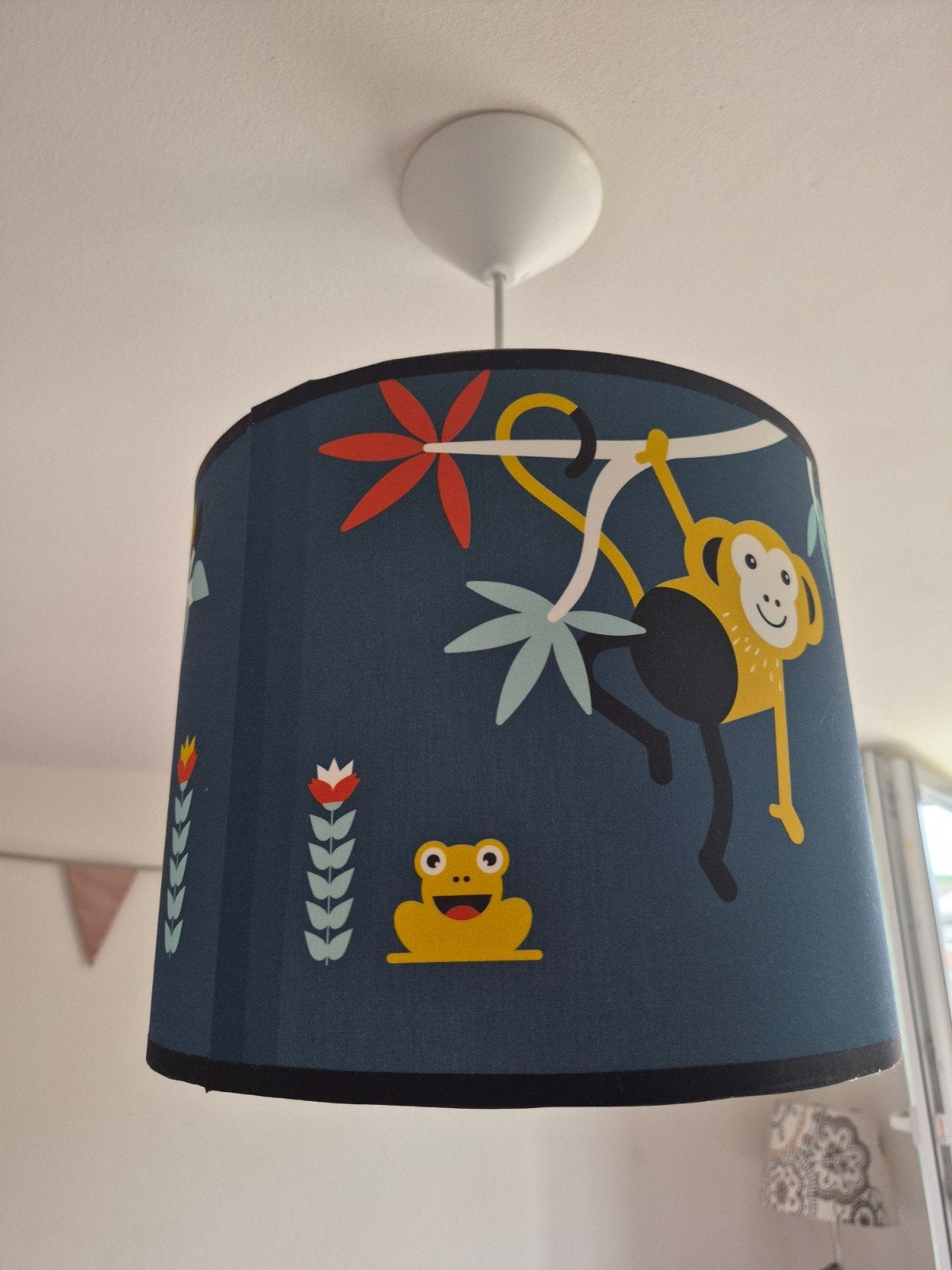 Leuke hanglamp voor jongens met jungle dieren, Ophalen, Gebruikt, Jungle, Speels, Kinderkamer, Textiel