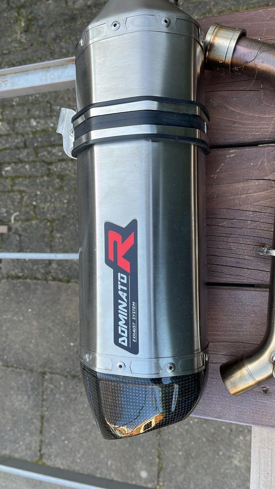 Dominator R uitlaatsysteem voor motorfiets, Ophalen, Gebruikt