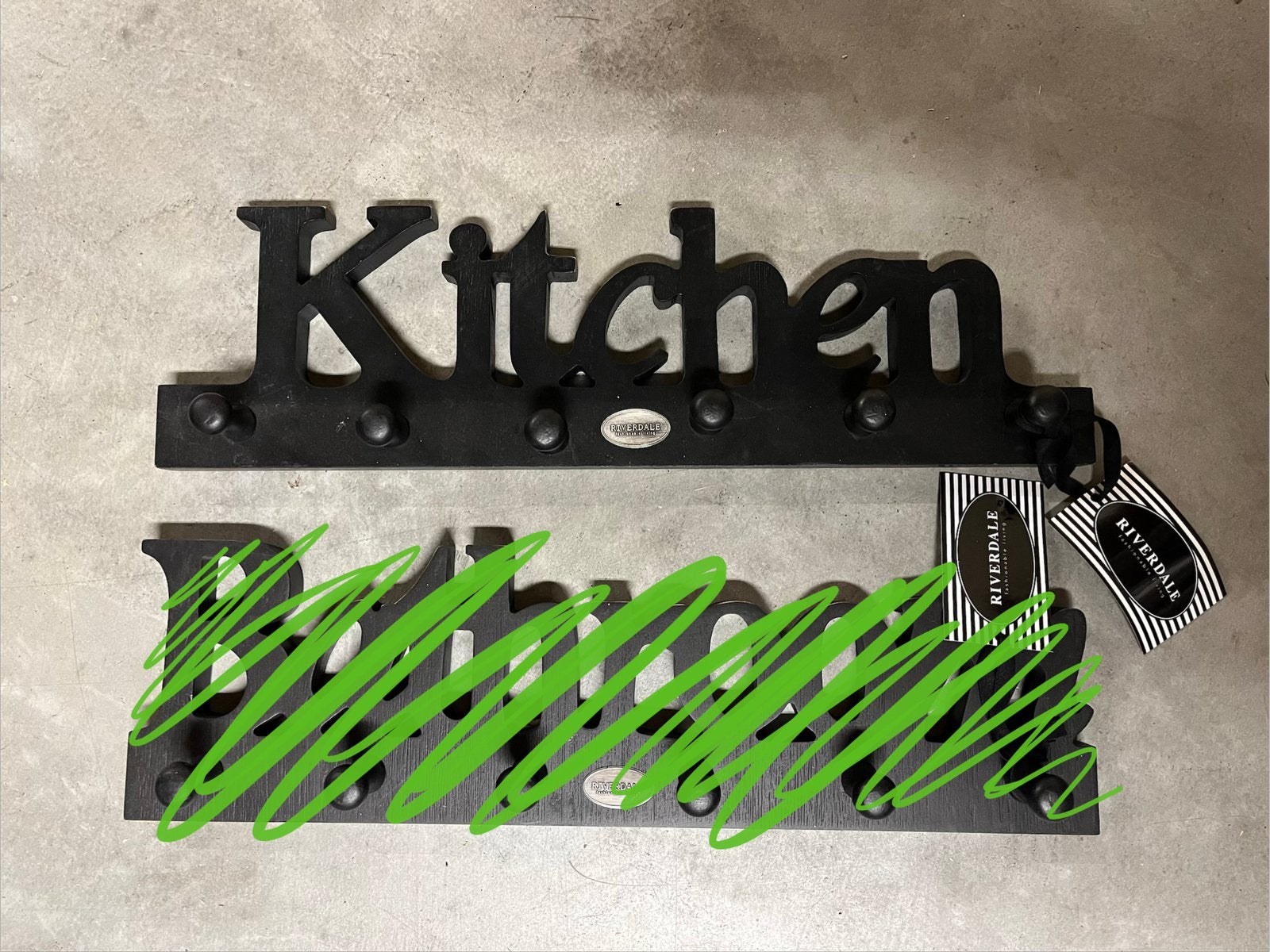 Diverse Riverdale Decoratie (Kitchen, mail, servet), Hout, Zwart, Nieuw, Ophalen of Verzenden