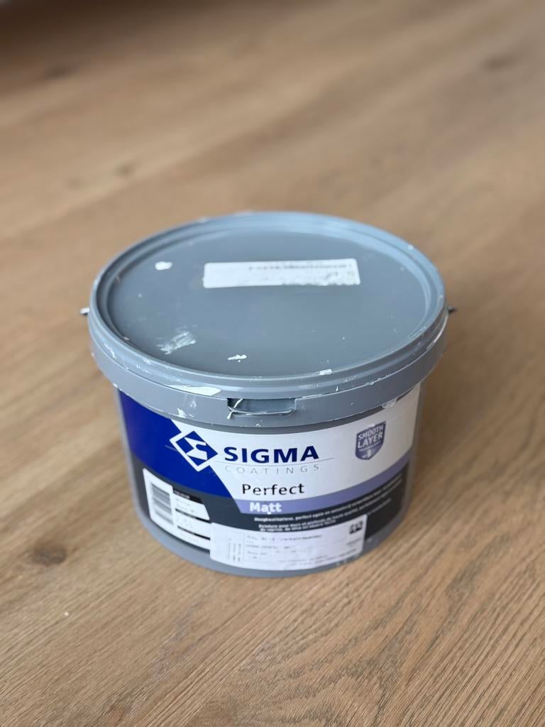 Sigma perfect matt 9016 ~2L, Doe-het-zelf en Verbouw, Ophalen, Zo goed als nieuw, Wit