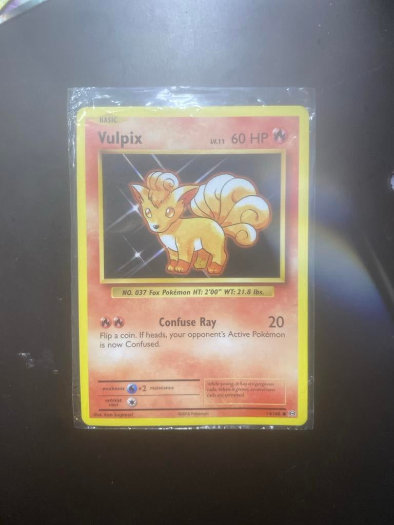 Pokémon Kaart Vulpix 14/108 XY Evolutions, Ophalen, Zo goed als nieuw, Losse kaart