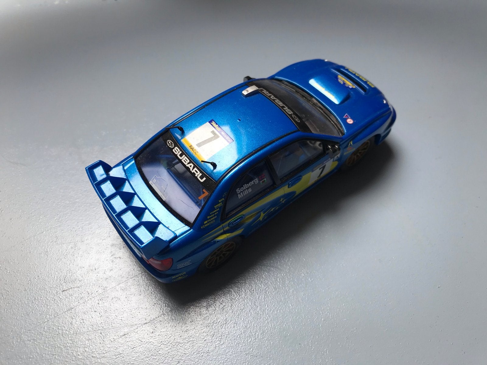 Subaru Impreza WRC Modelauto - van carrera Evolution, Kinderen en Baby's, Speelgoed | Racebanen, Ophalen of Verzenden, Gebruikt