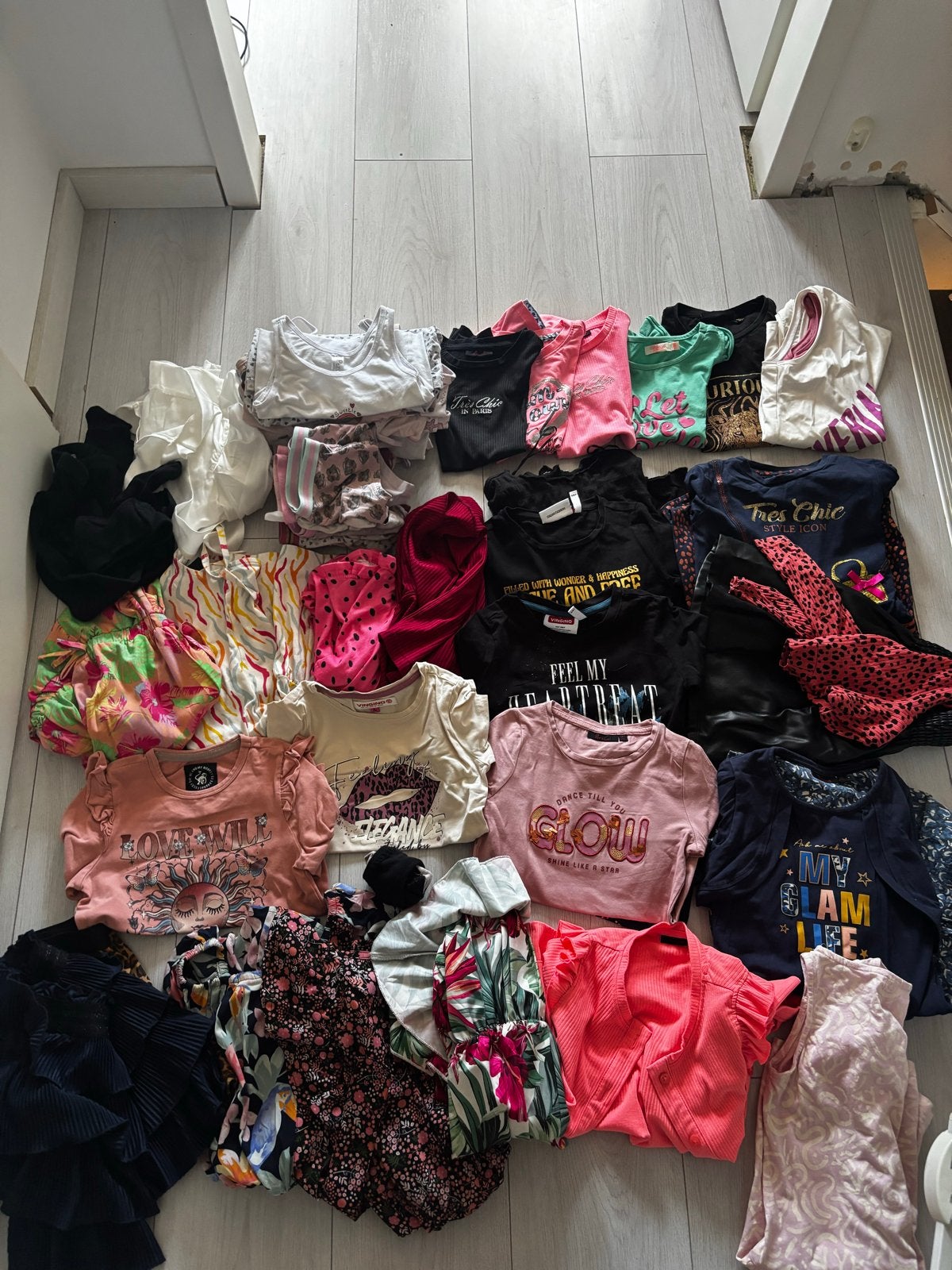 Kledingpakket meisjes zomer/tussenmaten 110/116/122, Ophalen of Verzenden, Gebruikt, Meisje