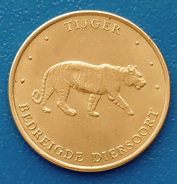Penning Wereld Natuur Fonds - Tijger, Postzegels en Munten, Verzenden, Overige materialen, Nederland