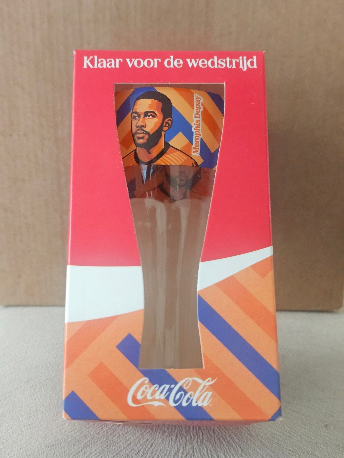 WK Oranje Coca Cola Spelerglas Memphis Depay, Ophalen of Verzenden, Nieuw