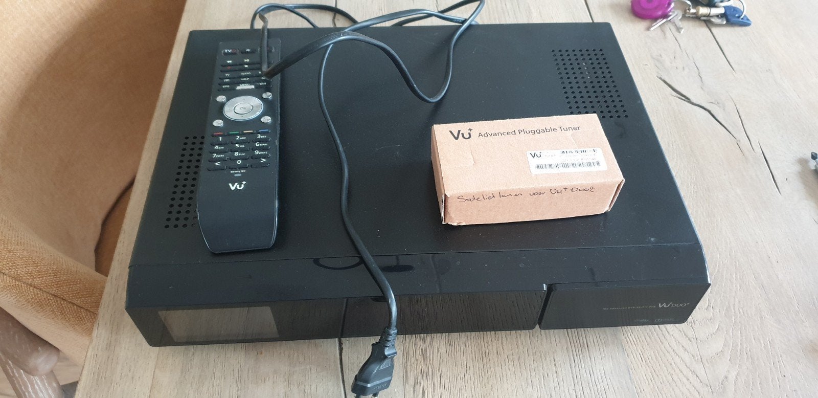 VU+ Duo2 decoder met nieuwe afstandsbediening, Ophalen, Gebruikt, Decoder