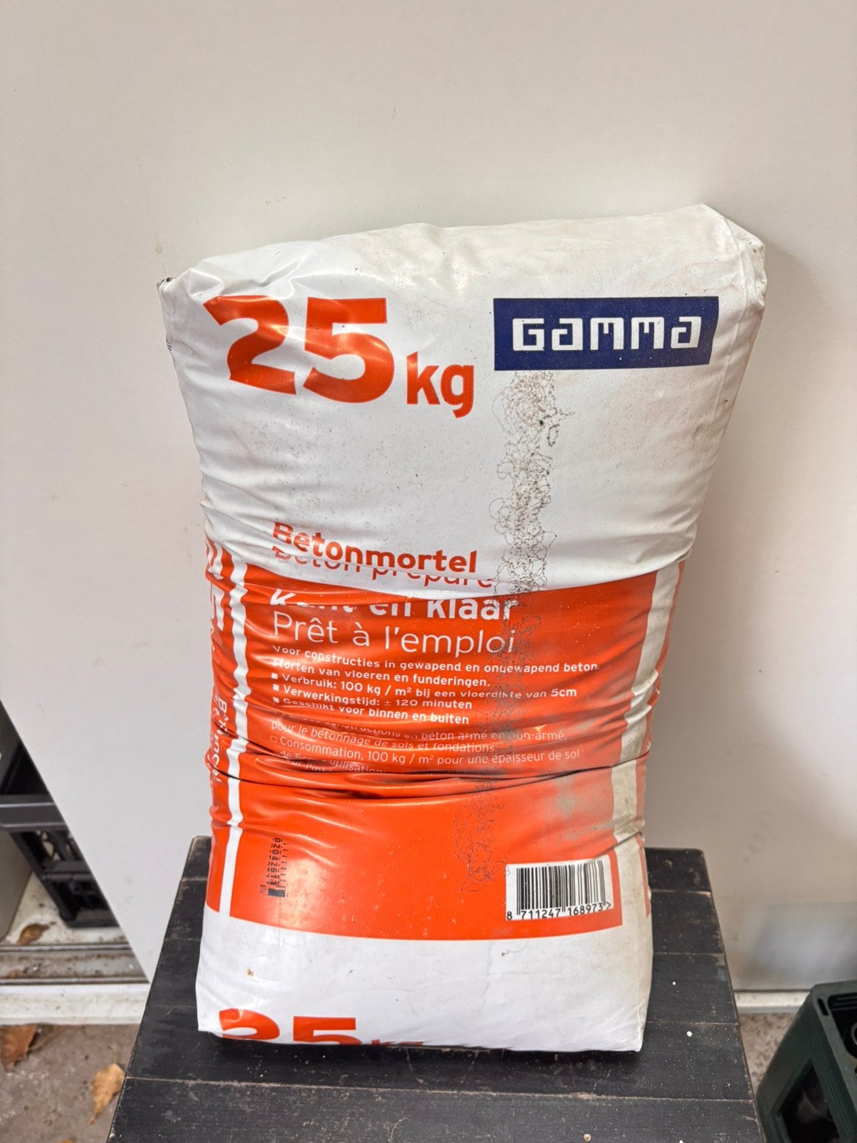 40 kg beton mortel gratis af te halen, Overige materialen, Zo goed als nieuw, Minder dan 5 m², Ophalen