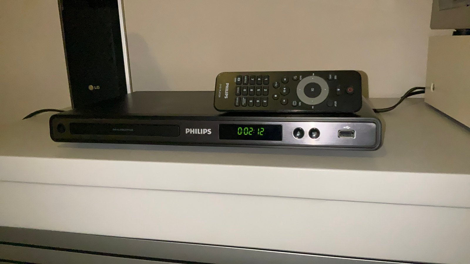 Zwarte Philips dvd speler, Ophalen of Verzenden, Zo goed als nieuw, Philips