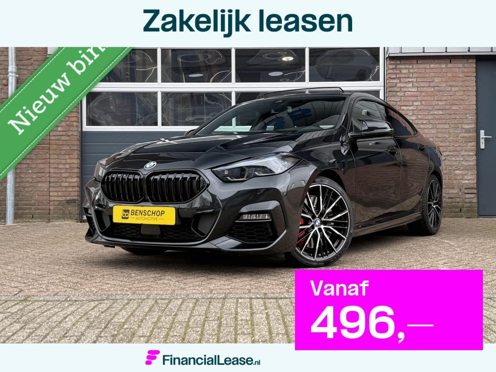 BMW 2-serie Gran Coupé 220i M Sport Panodak Kuipstoelen Har, 1998 cc, Stof, Zwart, 4 cilinders