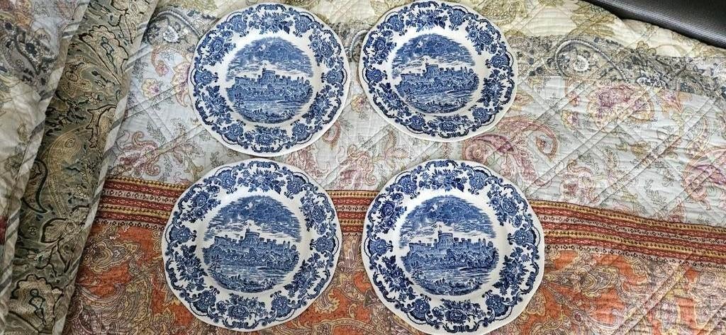 Enoch Wedgwood Royal Homes Of Britain ontbijtborden set, Antiek en Kunst, Antiek | Servies los, Ophalen of Verzenden