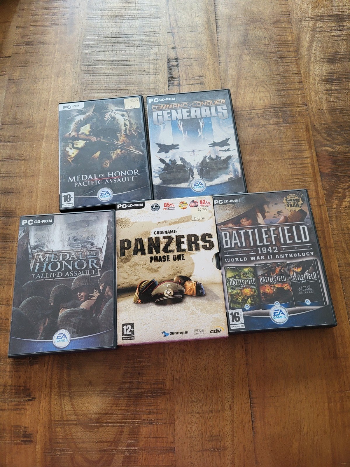 PC CD-Rom Battlefield, Panzers, Medal of Honor, Spelcomputers en Games, Games | Pc, Gebruikt, Shooter, 1 speler, Ophalen of Verzenden