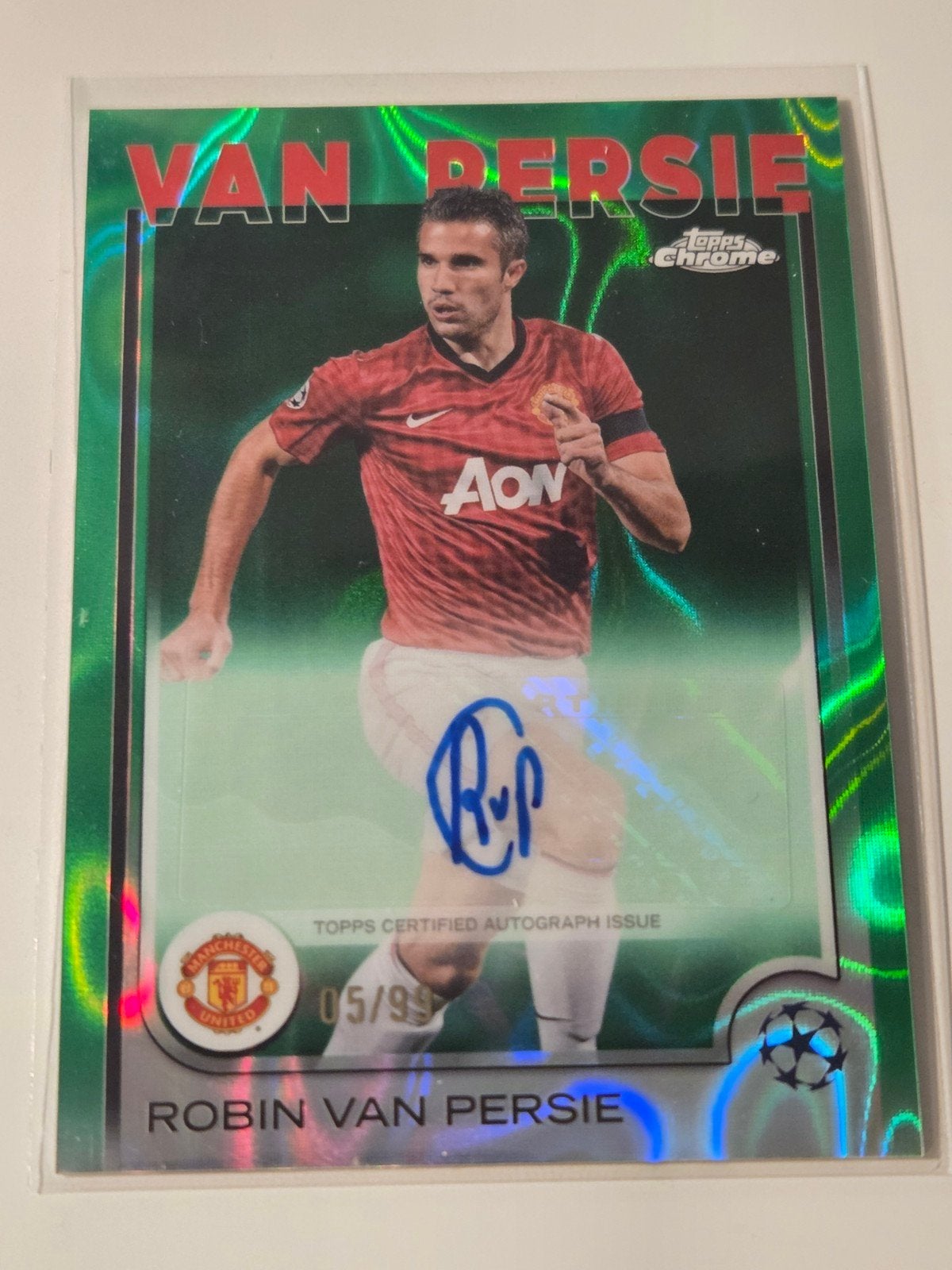 Robin van Persie Topps Chrome Autograph Kaart 05/99, Ophalen of Verzenden, Nieuw, Buitenlandse clubs, Spelerskaart