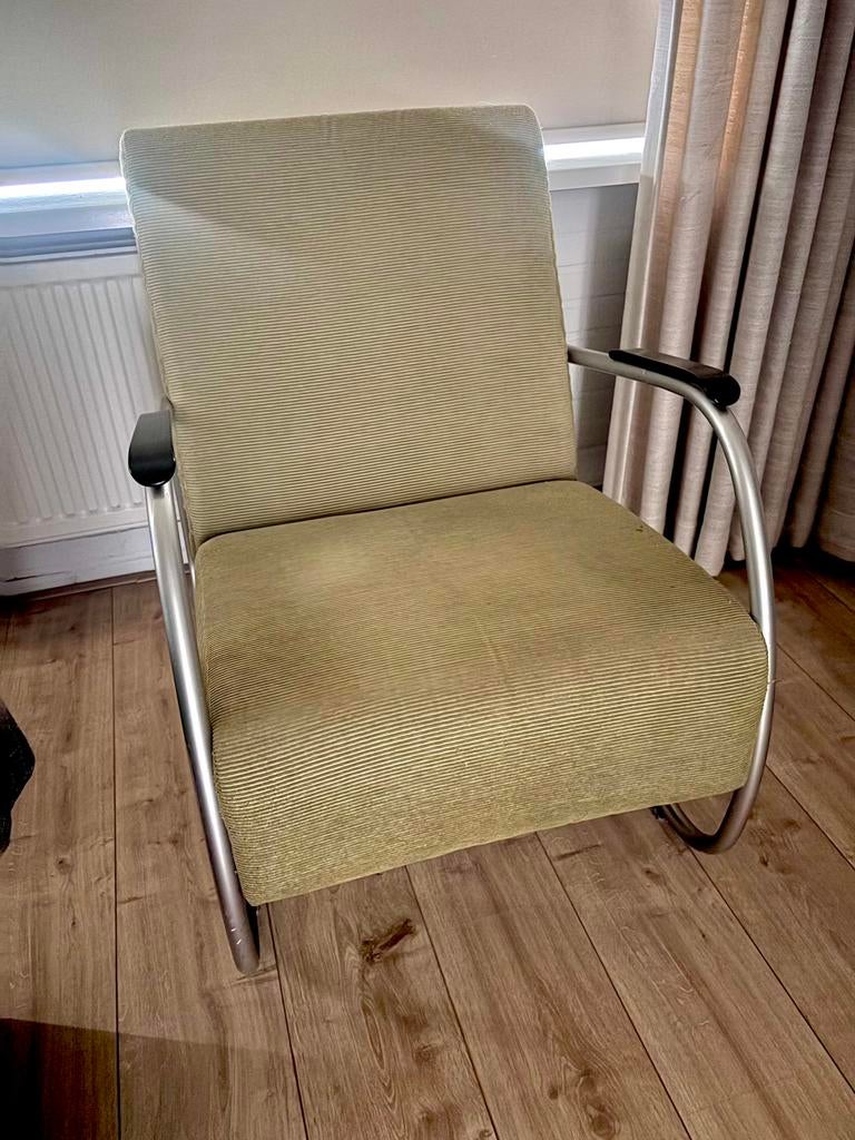Buisframe Fauteuil, Ophalen, Gebruikt, 75 tot 100 cm, Stof