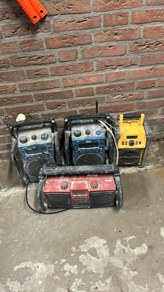 Partij bouwradio's  bouwradio, Ophalen of Verzenden, Gebruikt, Bouwradio